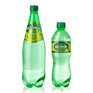 Минерална вода Михалково 1л Газирана с лимон